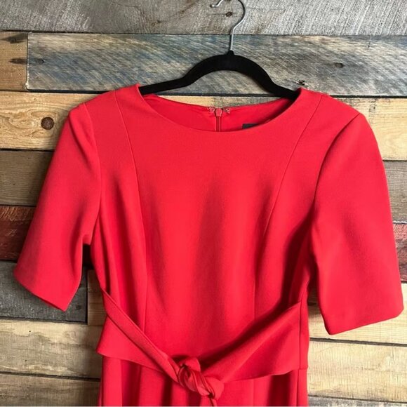 Adrianna Papell Dark Pink Tie Front Dress Size 4 - Picture 3 of 7